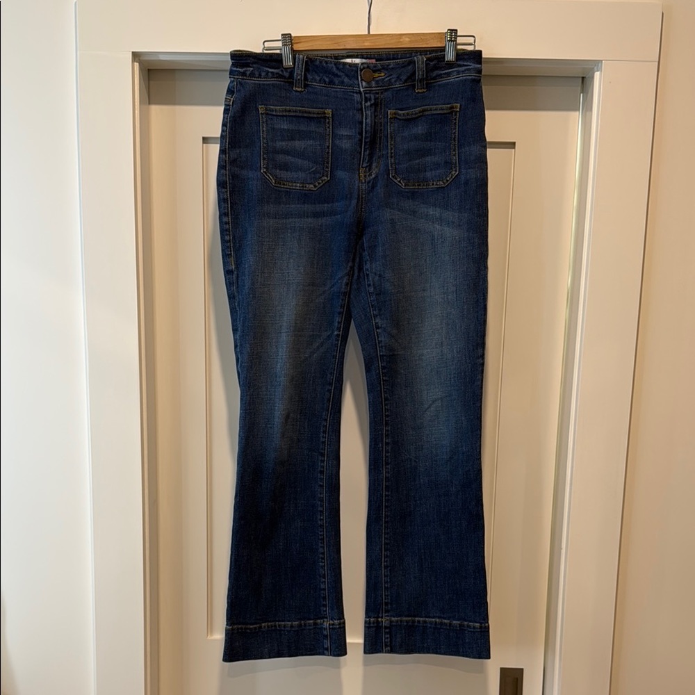 CAbi Blue Flare Wide Leg Jeans